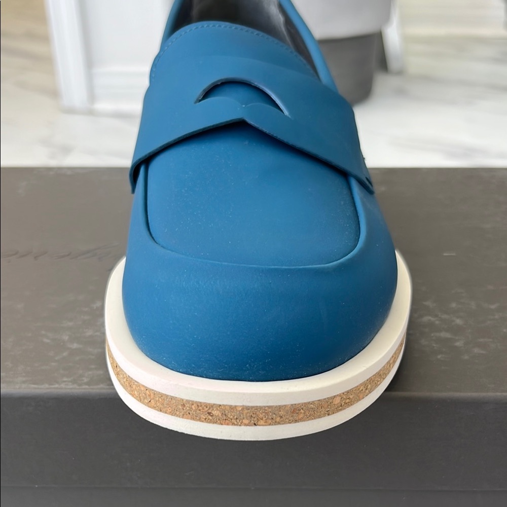 Robert Clergerie Blue Slip-On Loafers - Picture 6 of 9